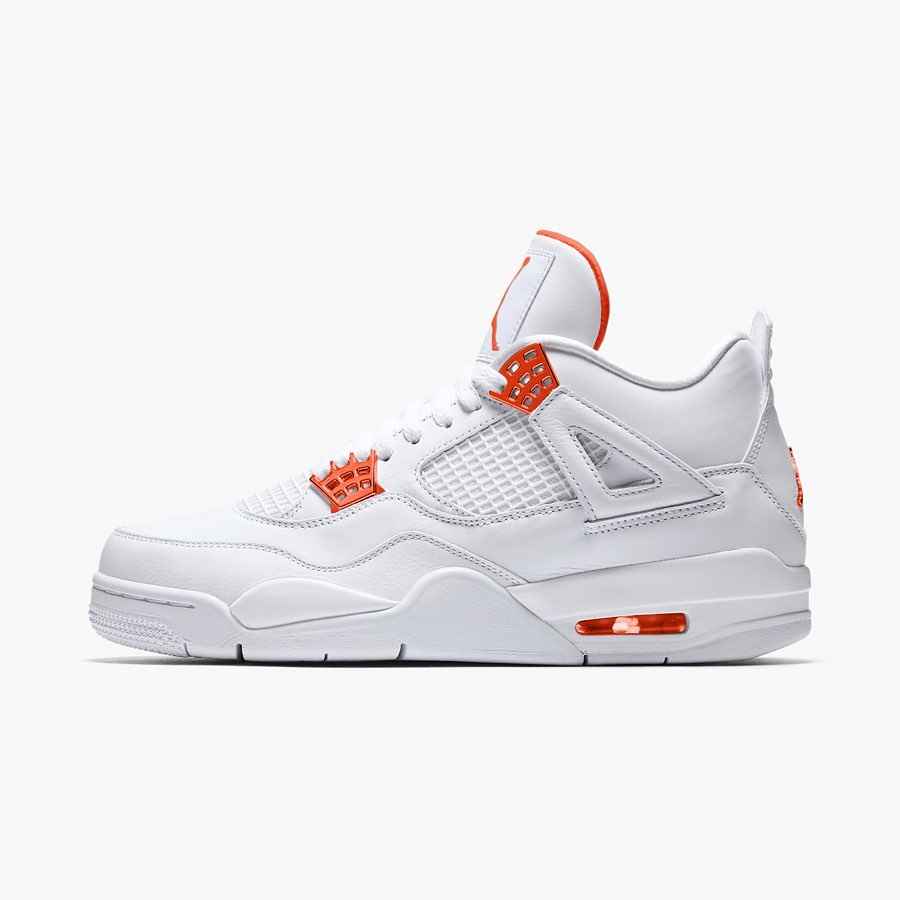 Air Jordan 4 Orange Metallic Shoes